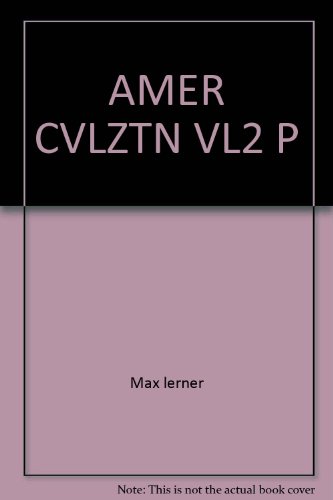 9780671201623: America as a Civilization: Vol. 2, Culture and Personality