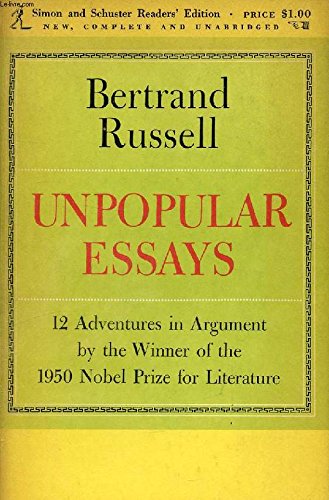 Imagen de archivo de Unpopular Essays a la venta por Better World Books