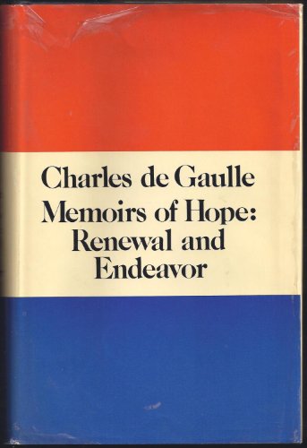 Beispielbild fr Memoirs of Hope : Renewal, 1958-62; Endeavor, 1962 zum Verkauf von Better World Books