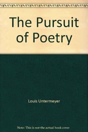 9780671213732: The Pursuit of Poetry