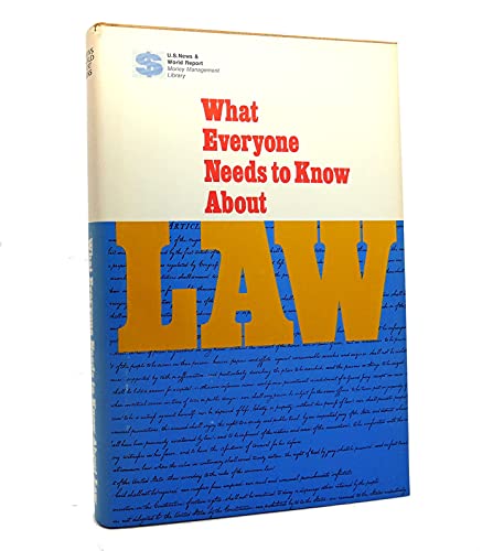 Beispielbild fr What Everyone Needs to Know About Law zum Verkauf von Kennys Bookshop and Art Galleries Ltd.