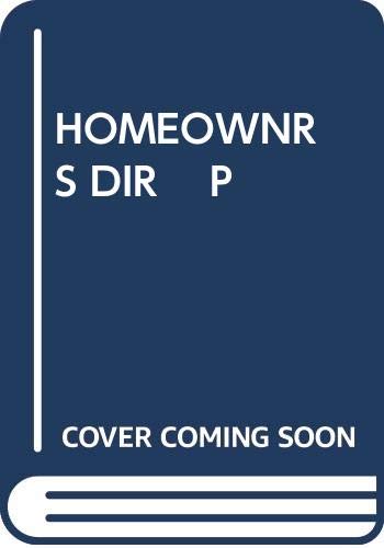 Stock image for Homeownrs Dir P for sale by HPB-Ruby
