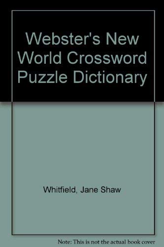 Beispielbild fr Webster's New World Crossword Puzzle Dictionary zum Verkauf von HPB-Ruby