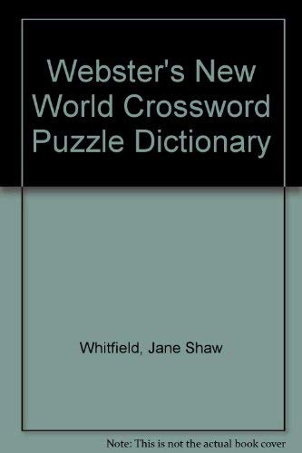 Imagen de archivo de Webster's New World Crossword Puzzle Dictionary a la venta por HPB-Ruby