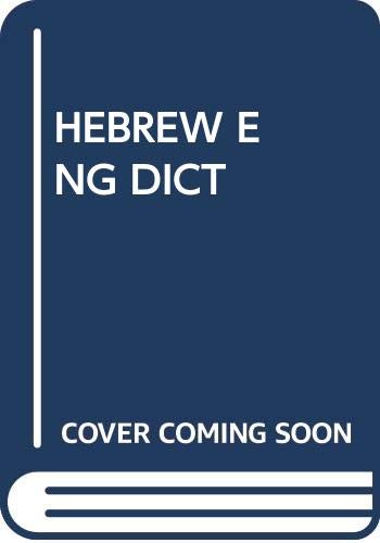 Imagen de archivo de Hebrew English Dictionary a la venta por Better World Books