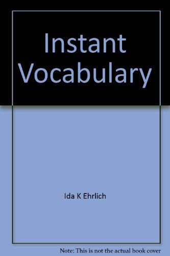 Stock image for Instant Vocabulary for sale by JR Books