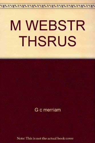 Stock image for The Merriam-Webster Thesaurus for sale by Bearly Read Books