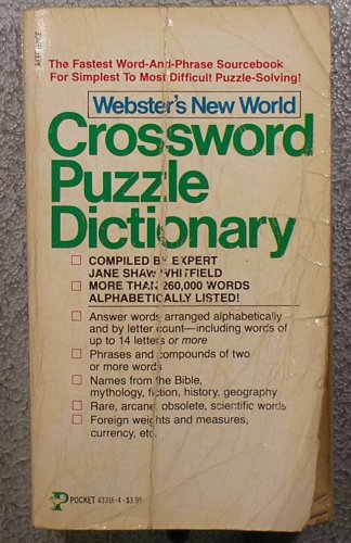 Imagen de archivo de Webster's New World Crossword Puzzle Dictionary a la venta por Better World Books: West