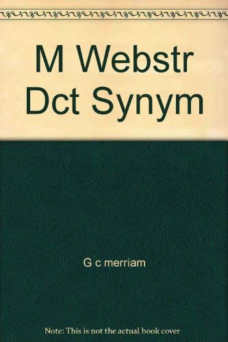 Beispielbild fr Merriam-Webster Pocket Dictionary of Synonyms zum Verkauf von Project HOME Books