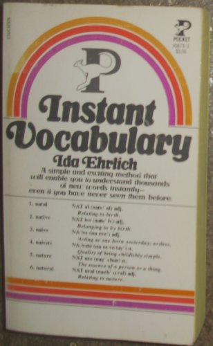 Stock image for Instant Vocabulary for sale by Dewey Books PTMD