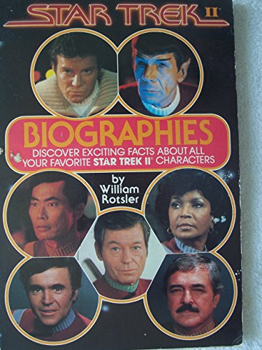 Beispielbild fr Star Trek II : Biographies zum Verkauf von Better World Books