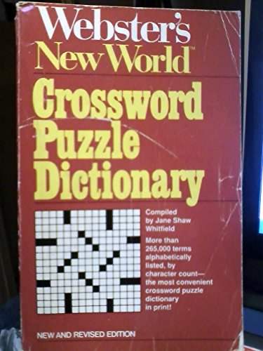 Beispielbild fr Webster's New World Crossword Puzzle Dictionary zum Verkauf von BookHolders