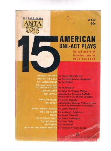 Stock image for Fifteen American One Act Plays for sale by Basement Seller 101