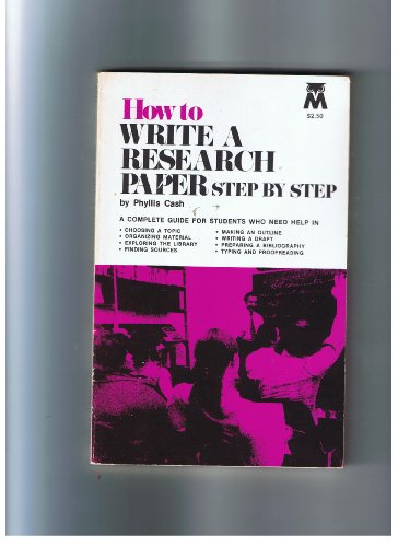 9780671470937: How to Write a Research Paper Step by Step