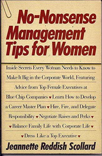 Beispielbild fr No-nonsense management tips for women zum Verkauf von Wonder Book