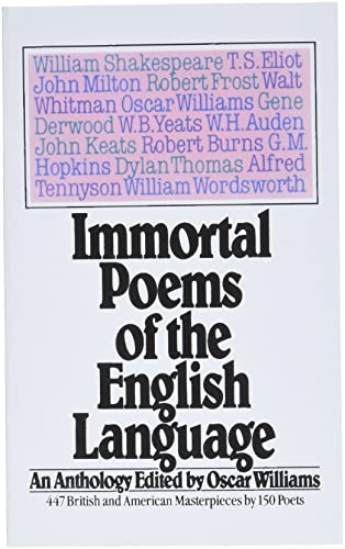 Stock image for Immortal Poems of the English Language for sale by SecondSale