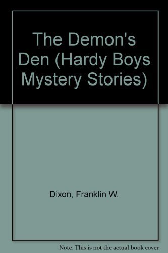 Beispielbild fr DEMON'S DEN by Franklin Dixon, Illustrated by Paul Frame , HARDY BOYS Mystery #81 ,in Color MaroonPurple Dustjacket of 2 boys in Red & Black & Blue shirt in Woods with black Hooded Figure wearing Mask with Upraised Hands, While the Hardy Boys are Helpi zum Verkauf von Bluff Park Rare Books