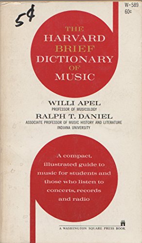 Beispielbild fr The Harvard Brief Dictionary of Music zum Verkauf von Wonder Book