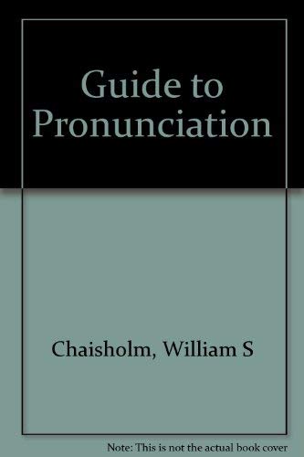 Imagen de archivo de Webster's New World Guide to Pronunciation a la venta por Better World Books