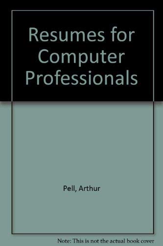 Beispielbild fr Resumes for Computer Professionals zum Verkauf von HPB-Red