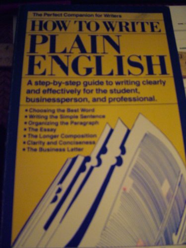 How to Write Plain English (9780671504250) by Stein, M. L.