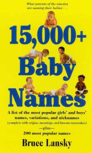 Imagen de archivo de 15,000+ Baby Names a la venta por Ravin Books