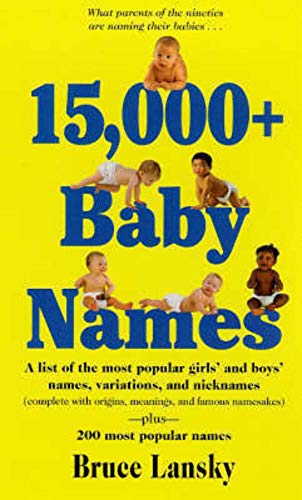 Stock image for 15,000+ Baby Names for sale by Ravin Books