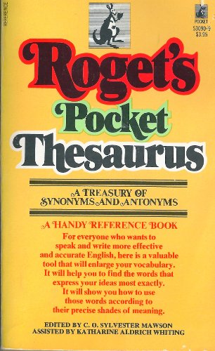 Imagen de archivo de Roget's Thesaurus a la venta por Better World Books: West