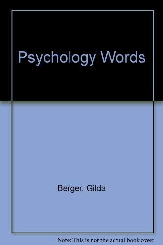 Psychology Words (9780671542917) by Berger, Gilda