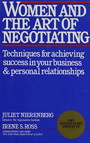 Beispielbild fr Women and the Art of Negotiating zum Verkauf von Wonder Book