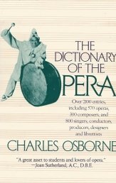 Stock image for The Dictionary of the Opera for sale by Mountain Books