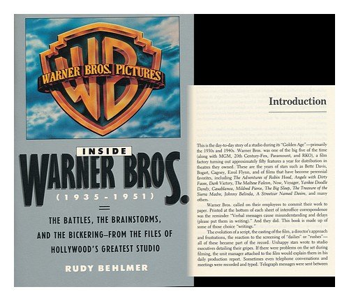 Inside Warner Bros. (9780671631352) by Behlmer, Rudy