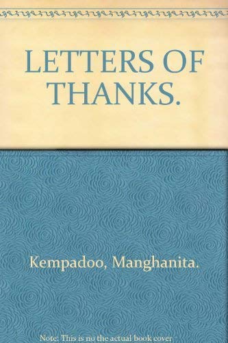 9780671650896: LETTERS OF THANKS.
