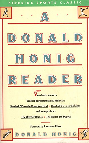 Beispielbild fr A Donald Honig reader (Fireside sports classic) zum Verkauf von Wonder Book