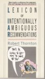 Stock image for Lexicon of Intentionally Ambiguous Recommendations for sale by Jenson Books Inc