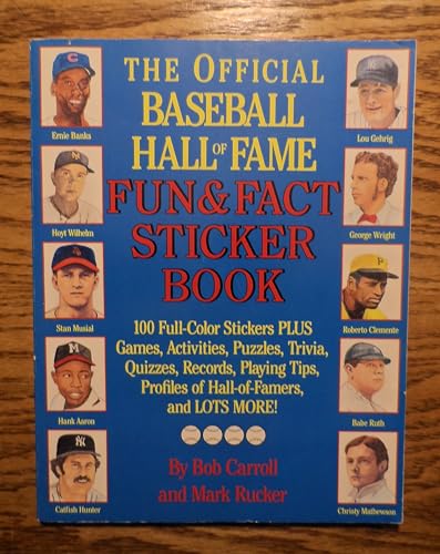 9780671673789: BASEBALL HALL OF FAME FUN AND FACT STICKER BOOK