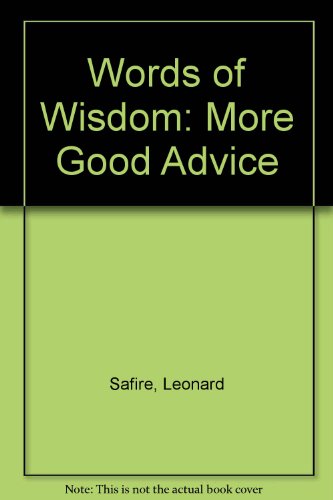 9780671675356: Words of Wisdom: More Good Advice
