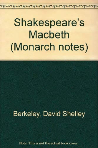 Stock image for Shakespeare's Macbeth (Monarch Notes) for sale by Wonder Book