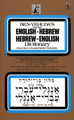 Imagen de archivo de Ben-Yehuda's Pocket English-Hebrew, Hebrew-English Dictionary a la venta por Blackwell's
