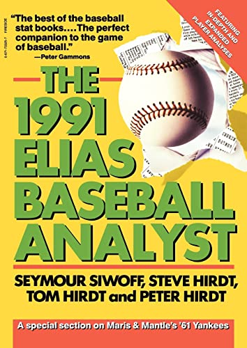 Beispielbild fr Elias Baseball Analyst 1991 zum Verkauf von Better World Books