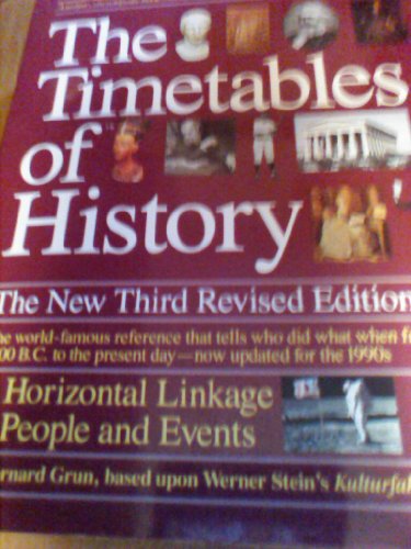 Beispielbild fr The Timetables of History : A Horizontal Linkage of People and Events zum Verkauf von Better World Books