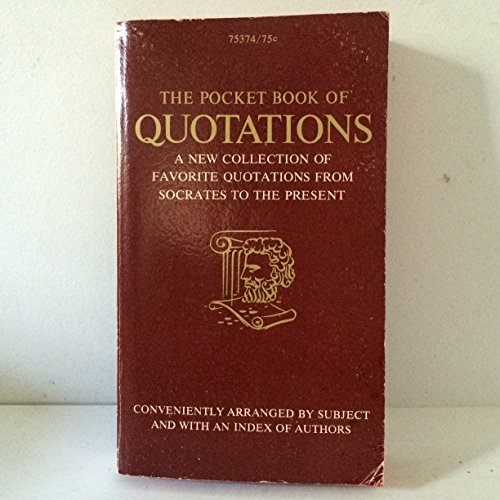 Stock image for The Pocket Book of Quotations for sale by Wonder Book