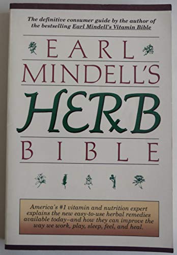 Beispielbild fr Earl Mindell's Herb Bible zum Verkauf von SecondSale