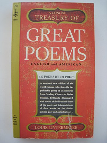 Beispielbild fr A Concise Treasury of Great Poems zum Verkauf von ThriftBooks-Phoenix