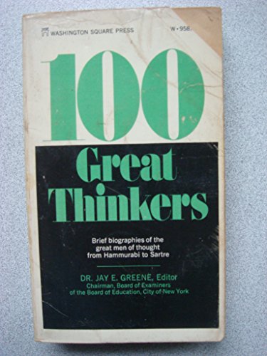 Imagen de archivo de 100 Great Thinkers a la venta por Hawking Books