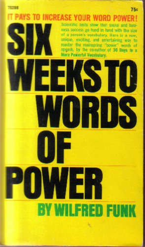 9780671772895: Title: SIX WEEKS TO WORDS OF POWER