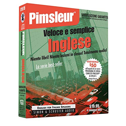 Stock image for Pimsleur English for Italian Speakers Quick & Simple Course - Level 1 Lessons 1-8 CD: Learn to Speak and Understand English for Italian with Pimsleur Language Programs (1) (Italian Edition) for sale by HPB Inc.