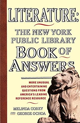 Beispielbild fr Literature: New York Public Library Book of Answers: New York Public Library Book of Answers (A Fireside book) zum Verkauf von WorldofBooks