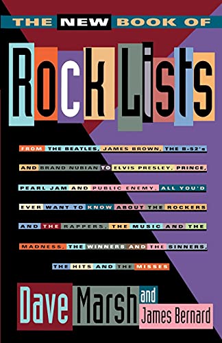 Beispielbild fr The New Book of Rock Lists zum Verkauf von SecondSale