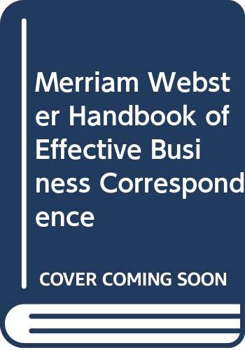 Beispielbild fr Merriam Webster Handbook of Effective Business Correspondence zum Verkauf von Robinson Street Books, IOBA